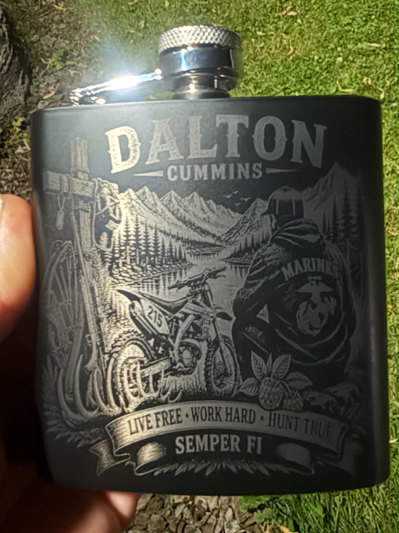 Engraved Flask