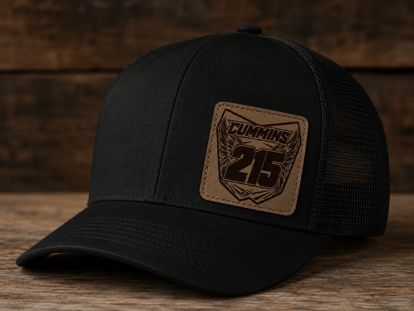 Baseball Hat with Leather Patch