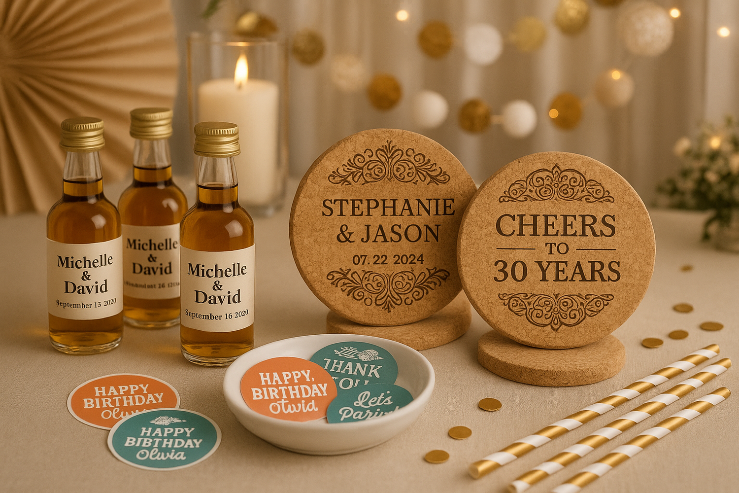 make the coaster cork laser engraved