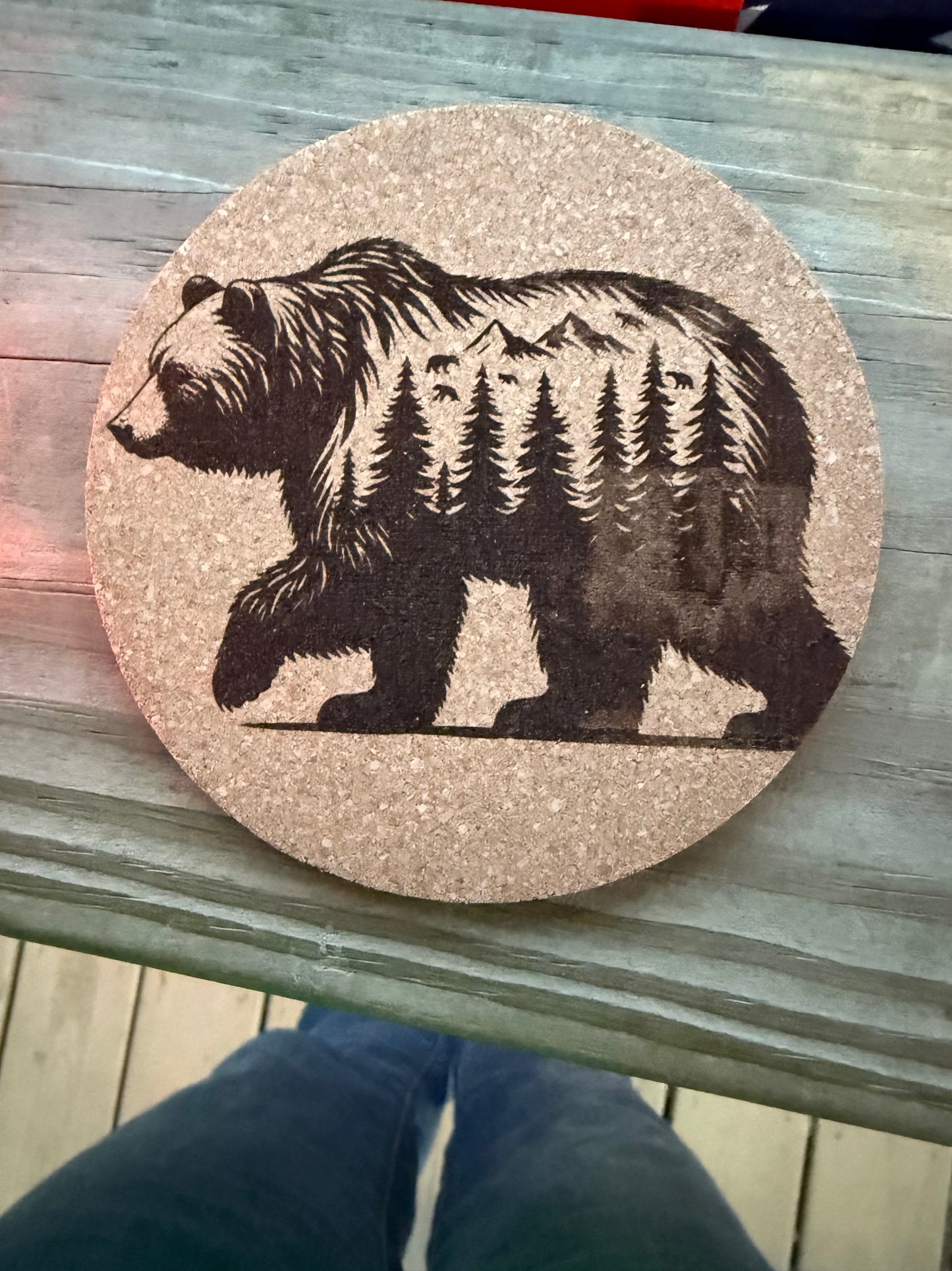 Laser Engraved Cork Coaster