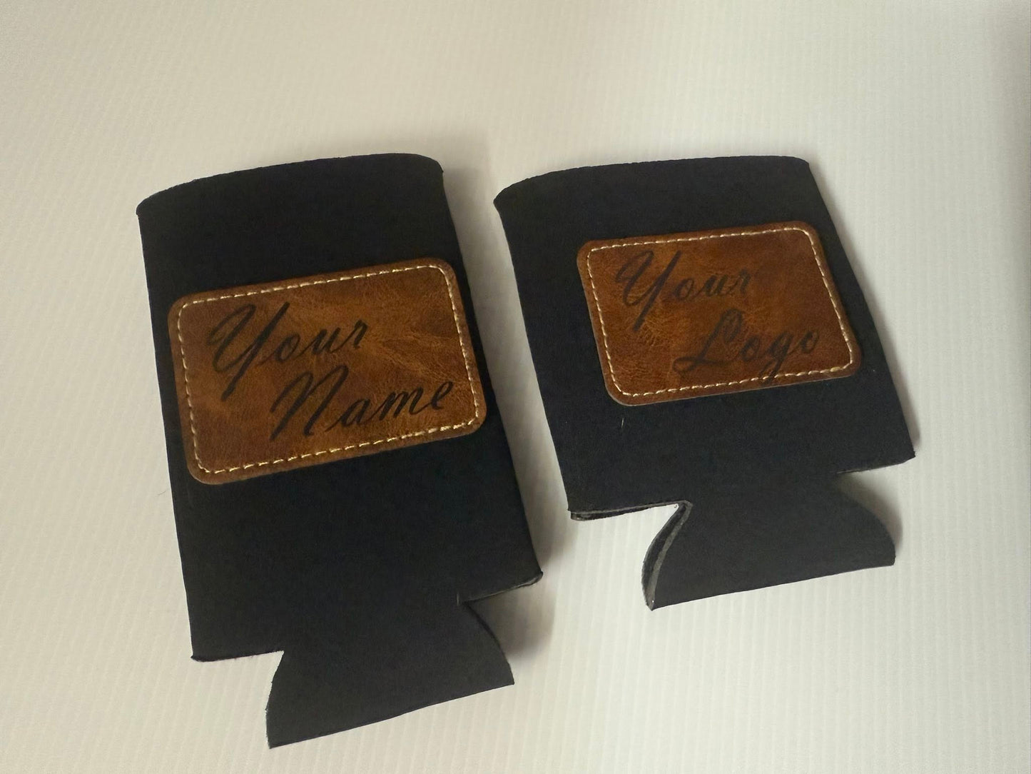 Leather Patch Can Coozies
