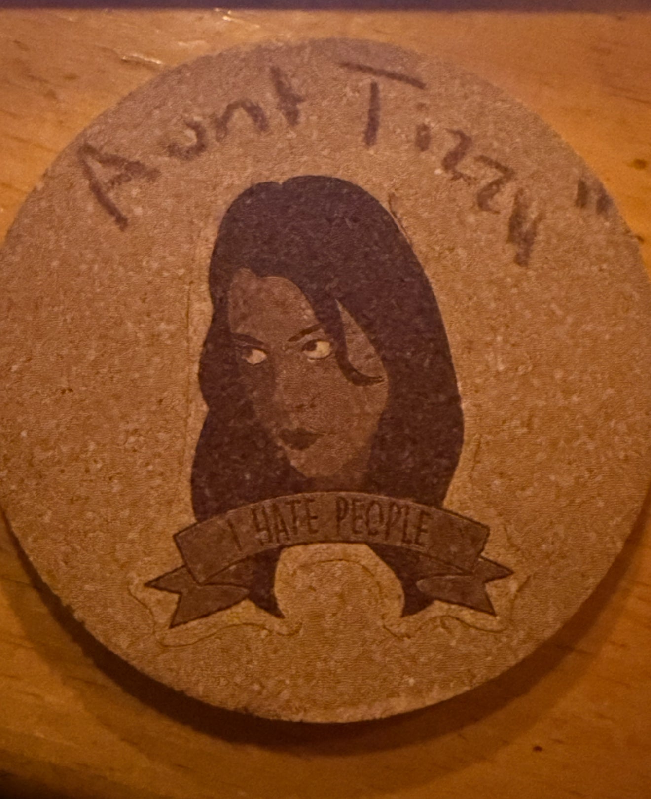 Laser Engraved Cork Coaster