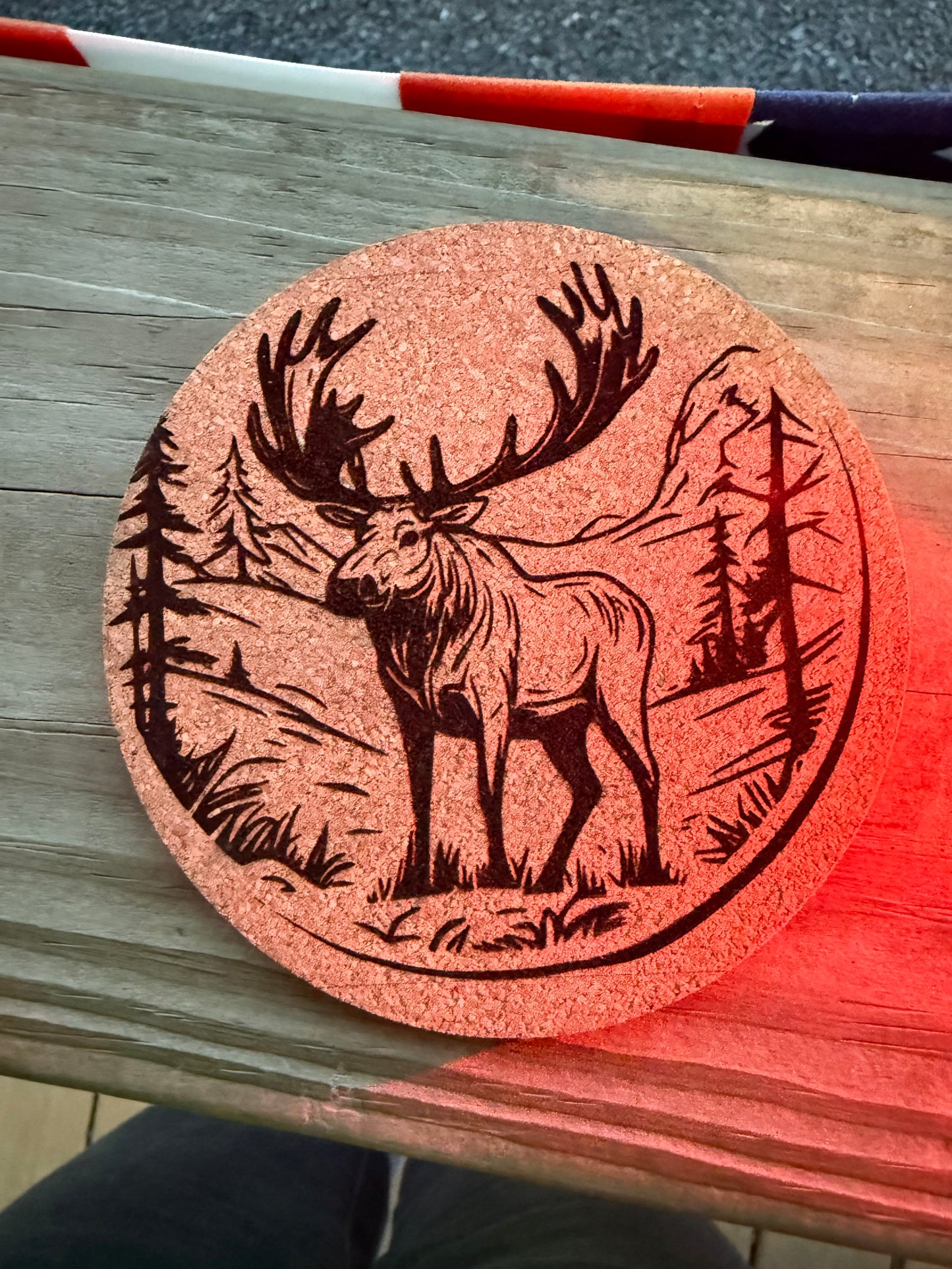 Laser Engraved Cork Coaster