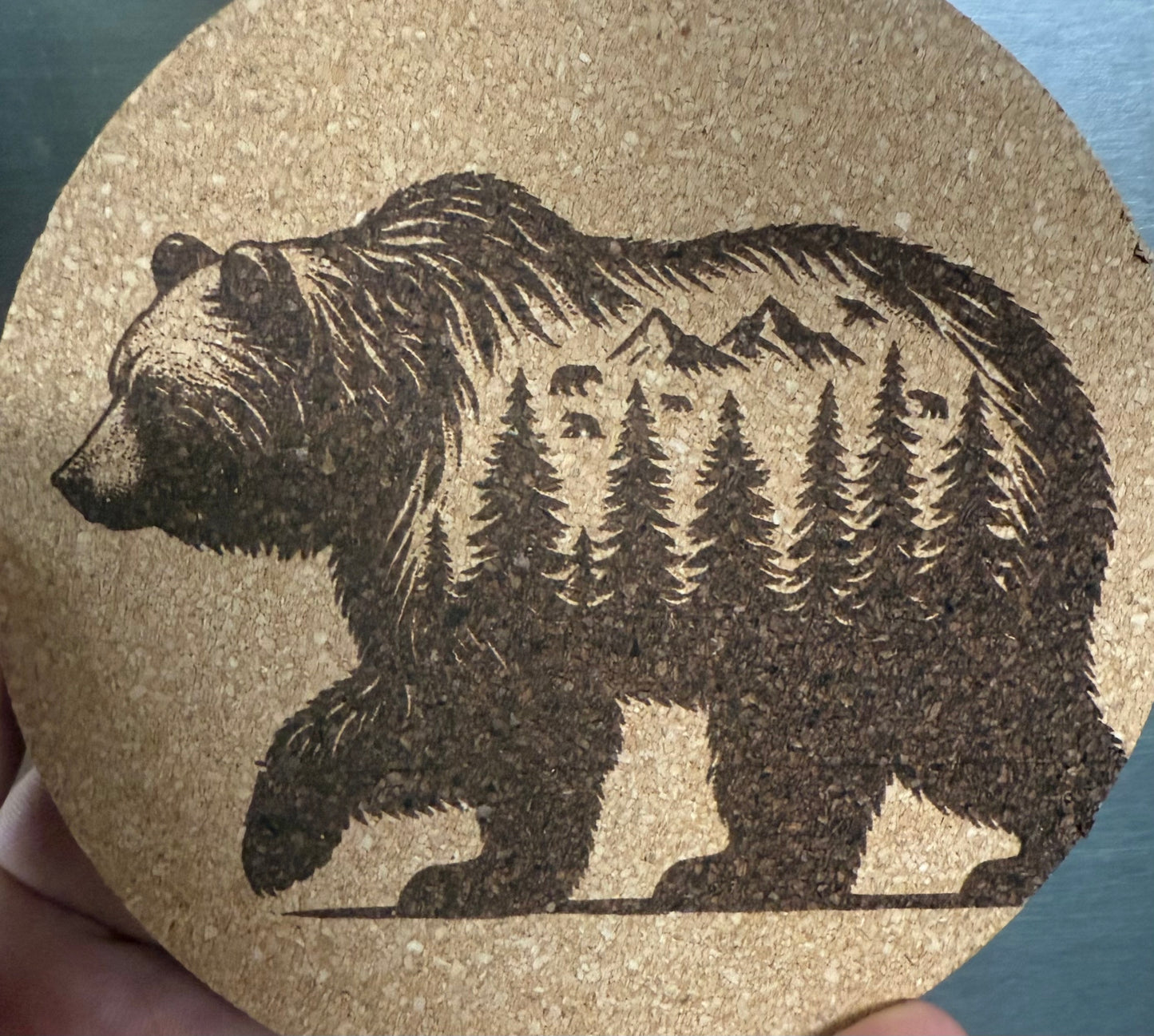 Laser Engraved Cork Coaster