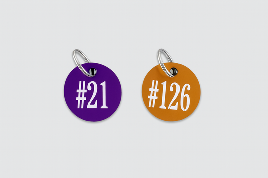 Custom Laser Engraved Sport / Race Number Tags