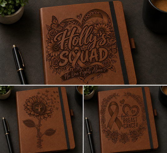 Holly's Engraved Leather Notebook