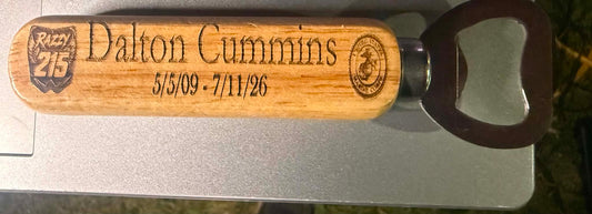 Engraved Wooden Bottle Opener