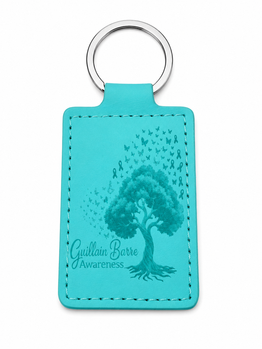 Engraved Leather Keychain